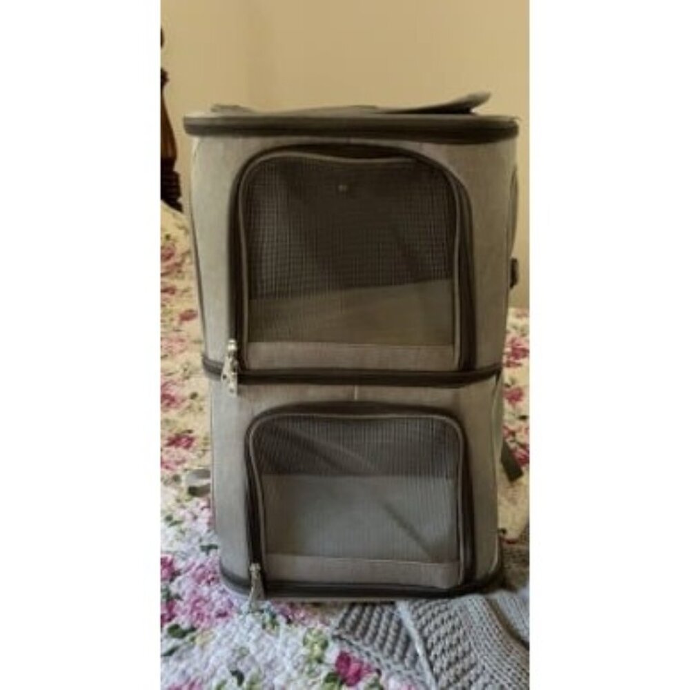 New 2-in-1 Double Pet Carrier Backpack for Small Cats and Dogs